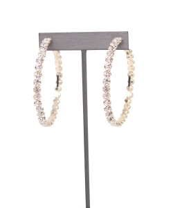 Fashion Rhinestone Hoop Earrings EH810001 GOLD CL